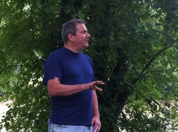 talking along the french broad river
